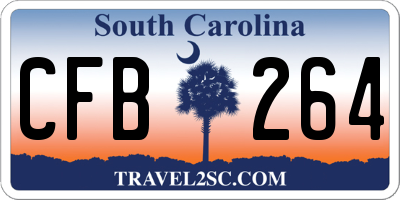SC license plate CFB264
