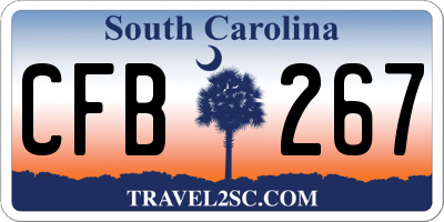 SC license plate CFB267
