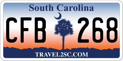 SC license plate CFB268