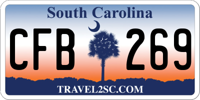 SC license plate CFB269