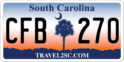 SC license plate CFB270