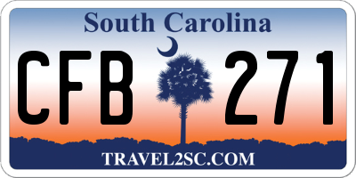 SC license plate CFB271