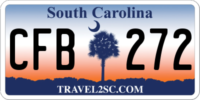 SC license plate CFB272