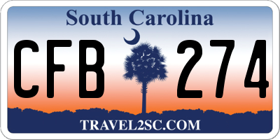 SC license plate CFB274