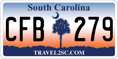 SC license plate CFB279