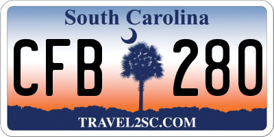 SC license plate CFB280