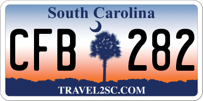 SC license plate CFB282