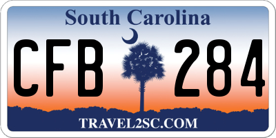 SC license plate CFB284