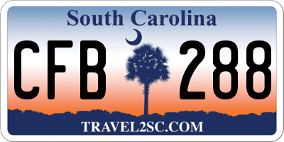 SC license plate CFB288