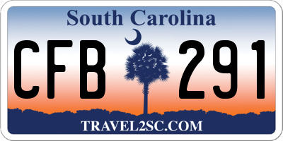 SC license plate CFB291