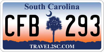 SC license plate CFB293