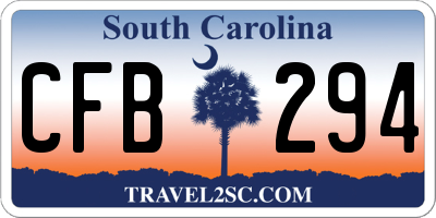 SC license plate CFB294