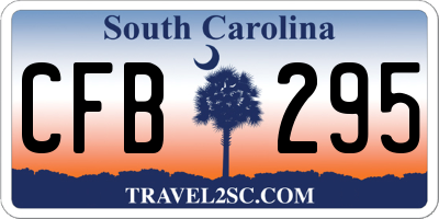 SC license plate CFB295
