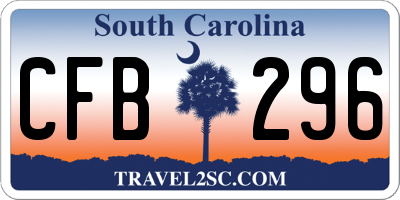 SC license plate CFB296