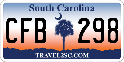 SC license plate CFB298