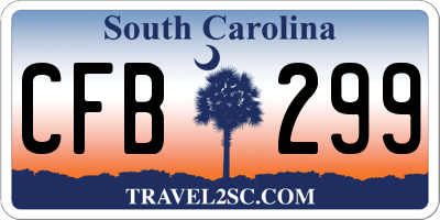 SC license plate CFB299