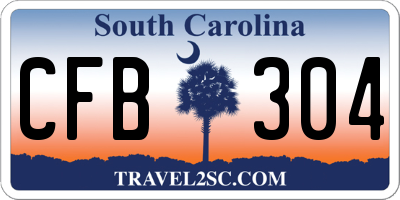 SC license plate CFB304