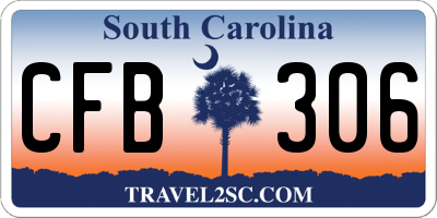 SC license plate CFB306