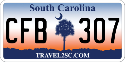 SC license plate CFB307