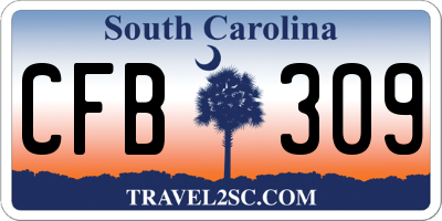 SC license plate CFB309