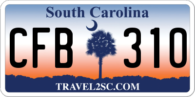 SC license plate CFB310
