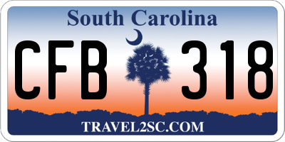 SC license plate CFB318