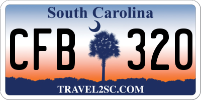 SC license plate CFB320