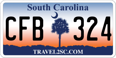 SC license plate CFB324