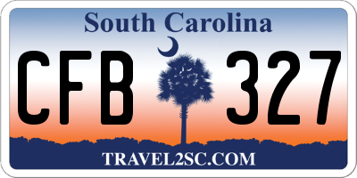 SC license plate CFB327