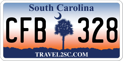 SC license plate CFB328