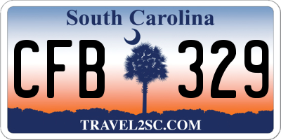 SC license plate CFB329
