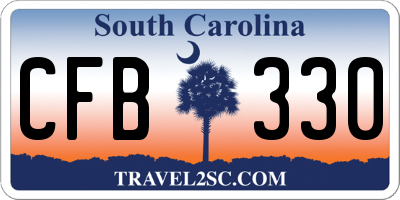 SC license plate CFB330