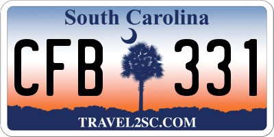 SC license plate CFB331