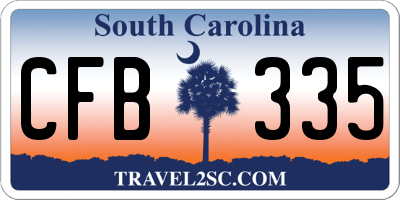 SC license plate CFB335