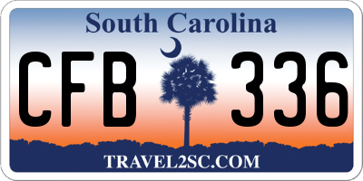 SC license plate CFB336