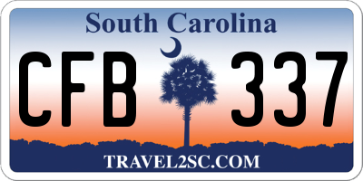 SC license plate CFB337