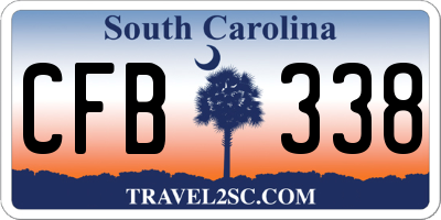 SC license plate CFB338
