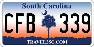 SC license plate CFB339