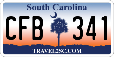 SC license plate CFB341
