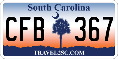 SC license plate CFB367