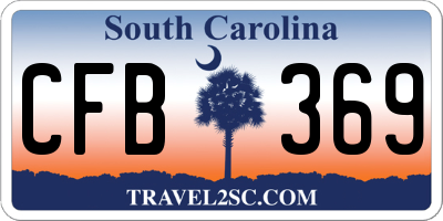 SC license plate CFB369