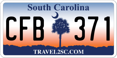 SC license plate CFB371