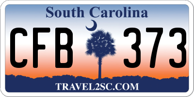 SC license plate CFB373
