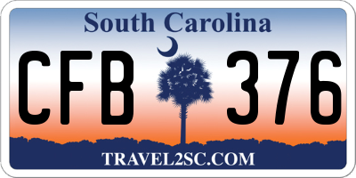 SC license plate CFB376