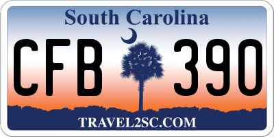SC license plate CFB390