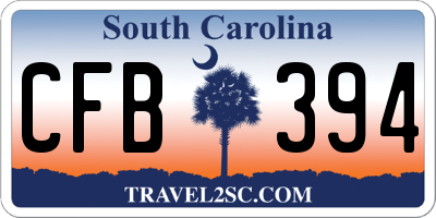 SC license plate CFB394