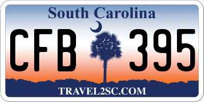 SC license plate CFB395