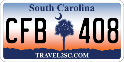 SC license plate CFB408