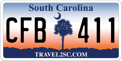SC license plate CFB411