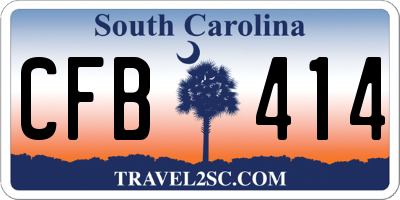 SC license plate CFB414